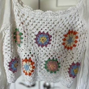 Puffy Sleeve Crochet AE Shirt